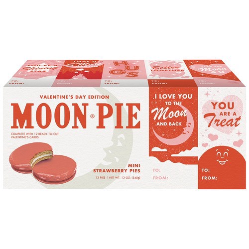 slide 1 of 1, Moon Pie Strwbry Mini Moonpie Valen, 12 ct