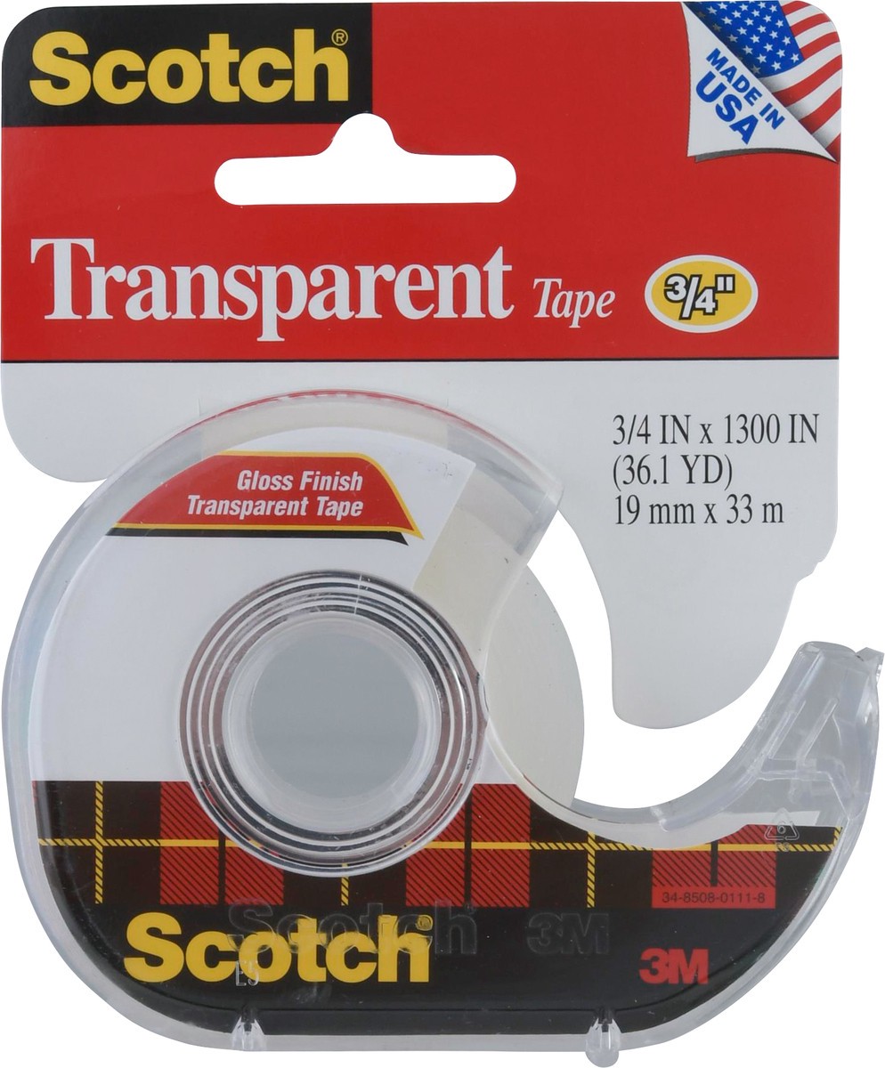 slide 11 of 11, Scotch Transparent 3/4 Inch Tape 1 ea, 1 ct