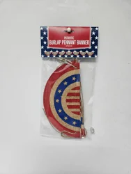 Meijer Corporate Seasonal Patriotic Burlap Banner - 1 ct