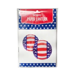 Meijer Corporate Seasonal Patriotic Round Paper Lantern - 2 ct