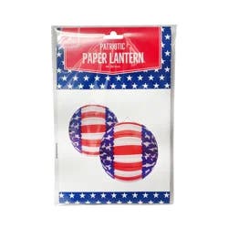 Meijer Corporate Seasonal Patriotic Round Paper Lantern - 2 ct