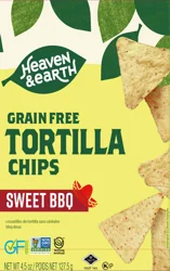 Heaven & Earth Sweet Bbq Tortilla Chips - 4.5 Oz