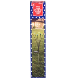 Meijer Corporate Seasonal Solar Power LED Lawn Stake, Red/Cool White/Blue, 26.3 Inch