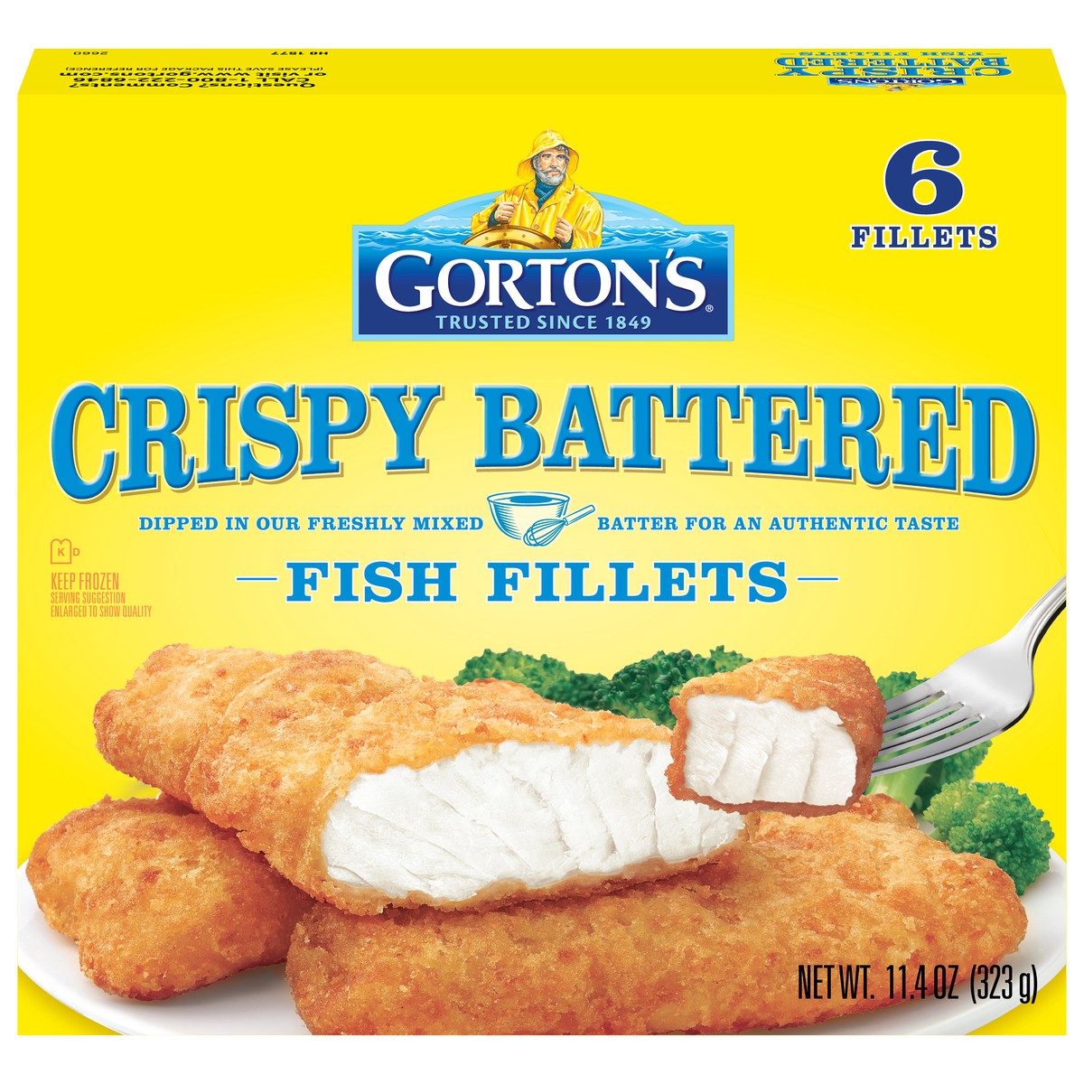 slide 1 of 9, Gorton's Crispy Battered Fish Fillets 6 ea, 6 ct