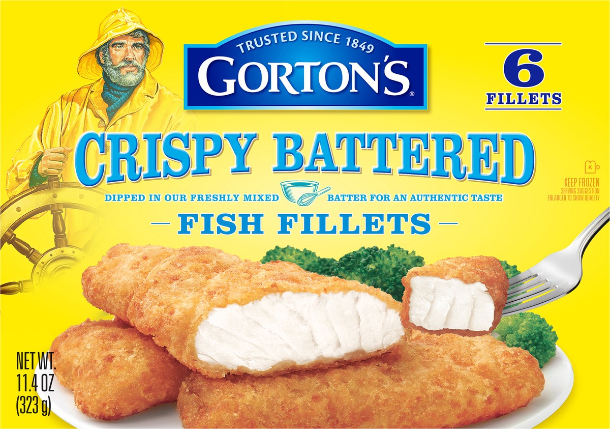 slide 7 of 9, Gorton's Crispy Battered Fish Fillets 6 ea, 6 ct