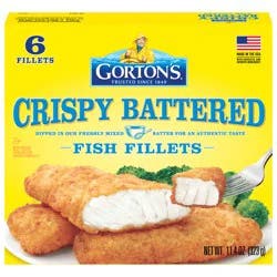 Gorton's Crispy Battered Fish Fillets 6 Each