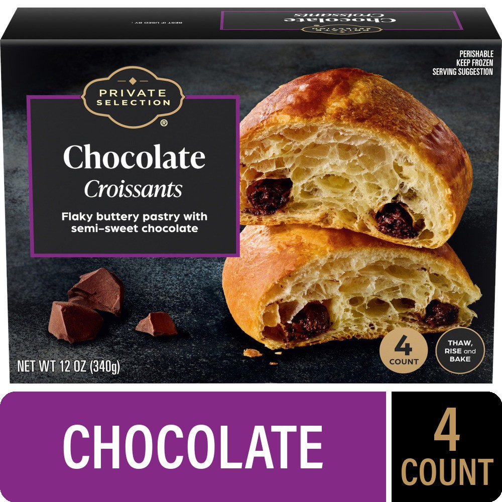 slide 1 of 2, Private Selection Chocolate Croissants, 4 ct; 12 fl oz