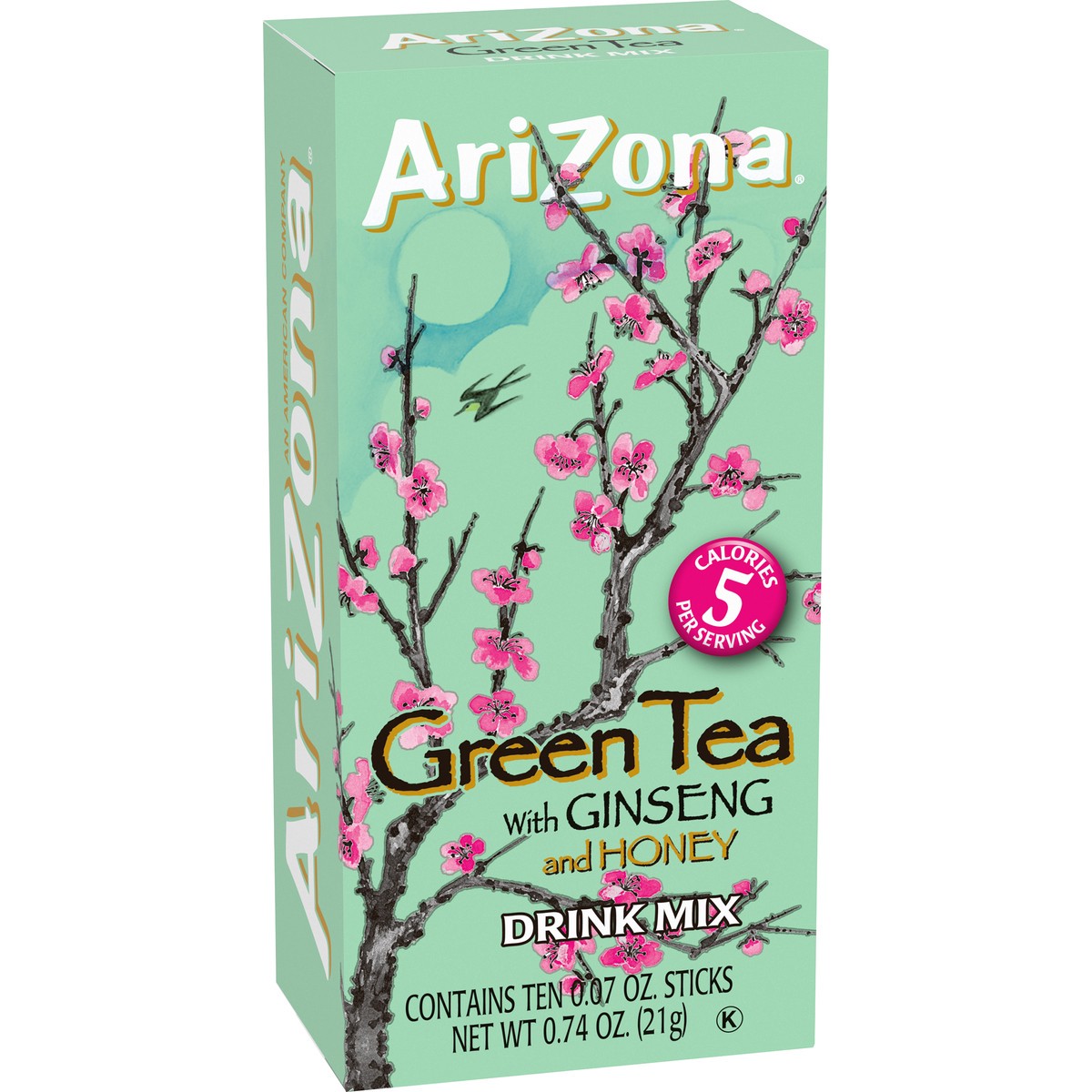 slide 2 of 7, AriZona Green Tea with Ginseng and Honey Drink Mix Packs, 10 ct