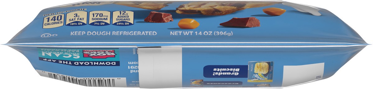 slide 2 of 15, Pillsbury Ready to Bake! Big Cookies Chocolate Chunk Salted Caramel Cookie Dough, 6 Count, 14 oz, 14 oz