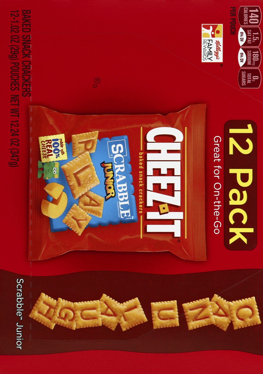 slide 6 of 7, Cheez-It Baked Snack Crackers 12 ea, 12 ct