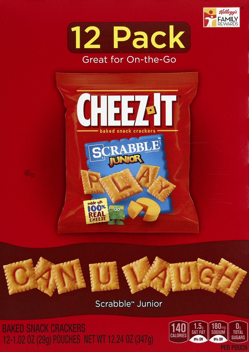 slide 1 of 7, Cheez-It Baked Snack Crackers 12 ea, 12 ct