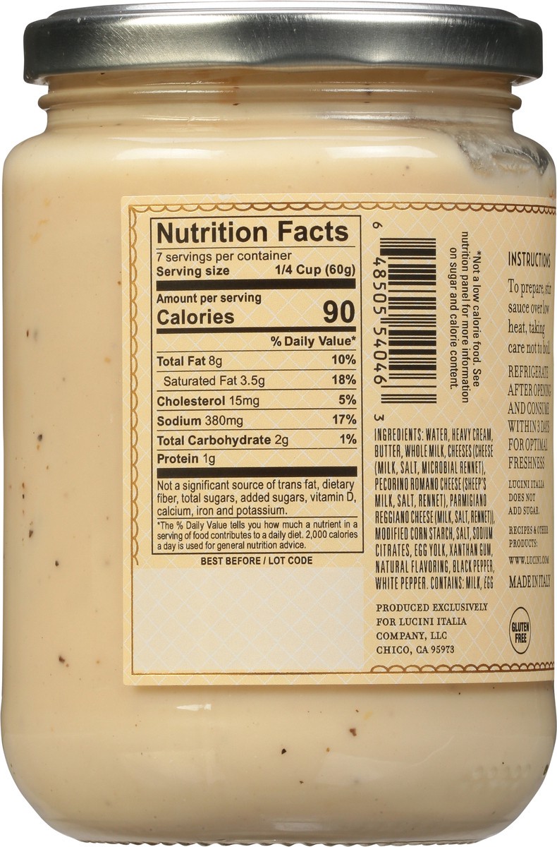 slide 10 of 14, Lucini Italia Alfredo Sauce 1 14.5 oz, 14.50 oz