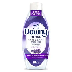 Downy Rinse Laundry Odor Remover, Fresh Lavender Scent, 48 FL OZ, Fabric Softener and Laundry Odor Removal Rinse