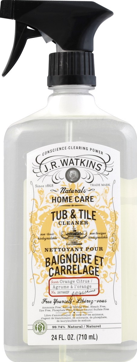 slide 2 of 3, J.R. Watkins Naturals Home Care Orange Citrus Tub and Tile Cleaner, 24 oz