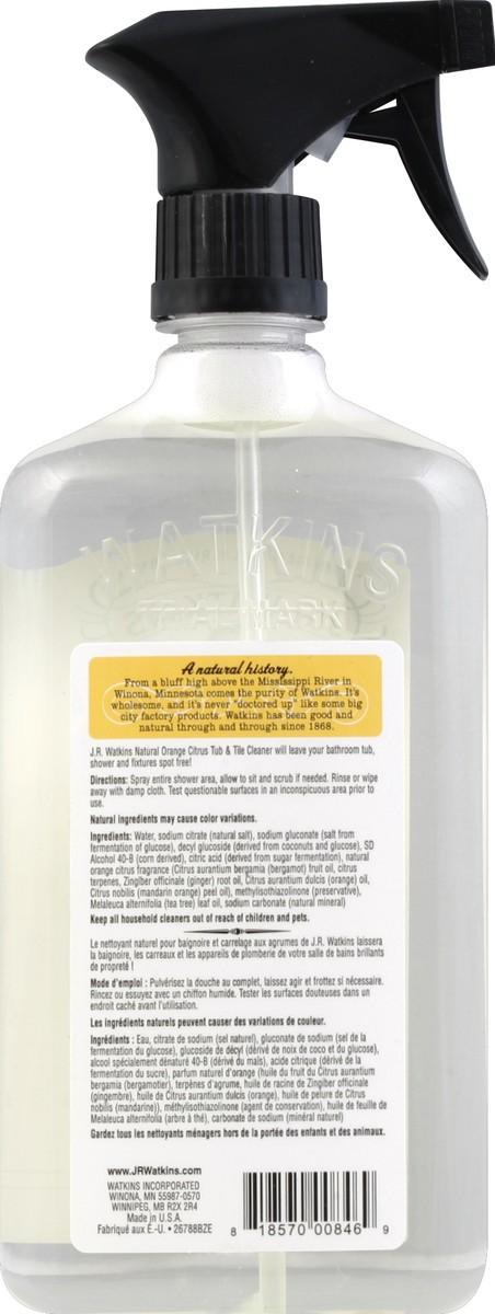 slide 3 of 3, J.R. Watkins Naturals Home Care Orange Citrus Tub and Tile Cleaner, 24 oz