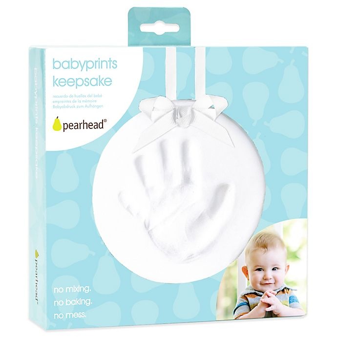 slide 1 of 4, Pearhead Babyprint Baby Keepsake Ornament Kit - White, 6 in x 6 in