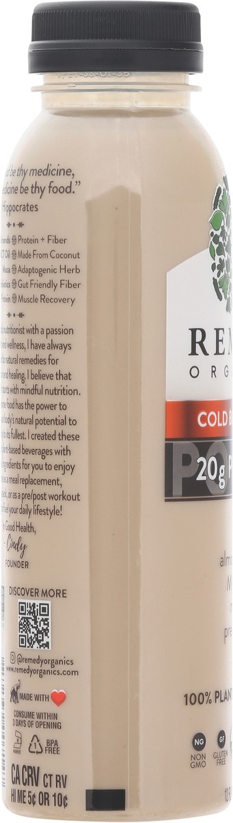 slide 13 of 14, Remedy Organics 100% Plant Based Cold Brew Latte Shake 12 fl oz, 12 fl oz