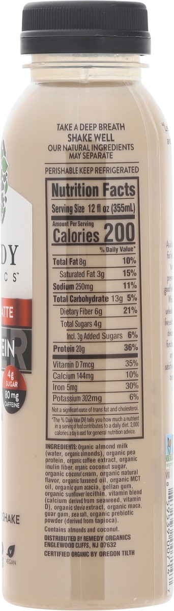 slide 14 of 14, Remedy Organics 100% Plant Based Cold Brew Latte Shake 12 fl oz, 12 fl oz