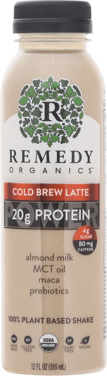 slide 7 of 14, Remedy Organics 100% Plant Based Cold Brew Latte Shake 12 fl oz, 12 fl oz
