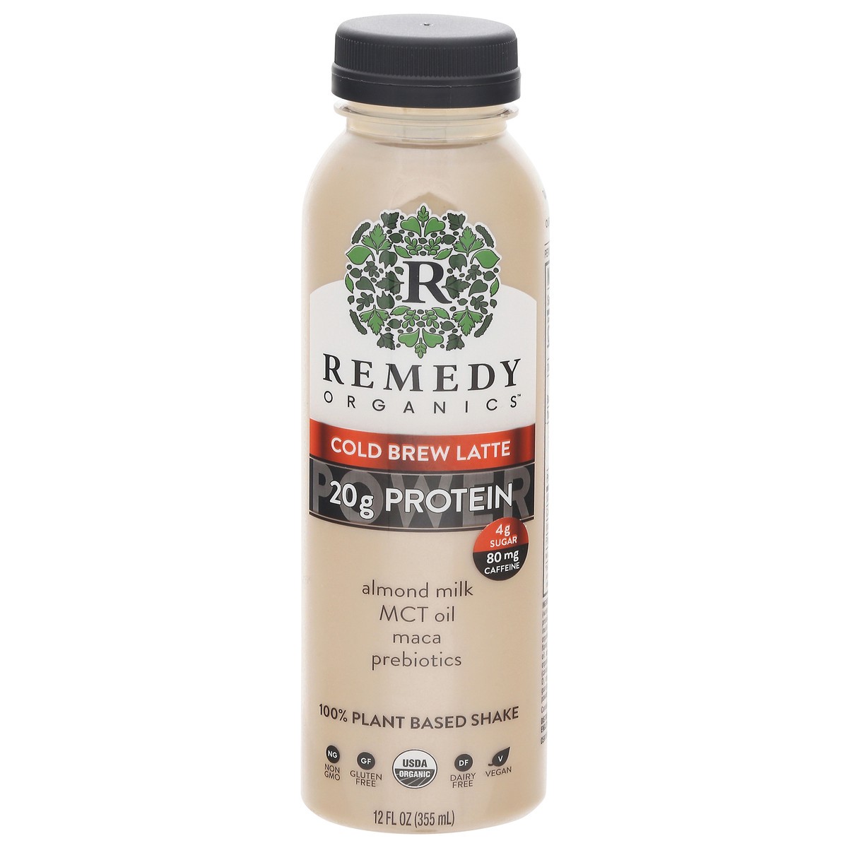 slide 5 of 14, Remedy Organics 100% Plant Based Cold Brew Latte Shake 12 fl oz, 12 fl oz