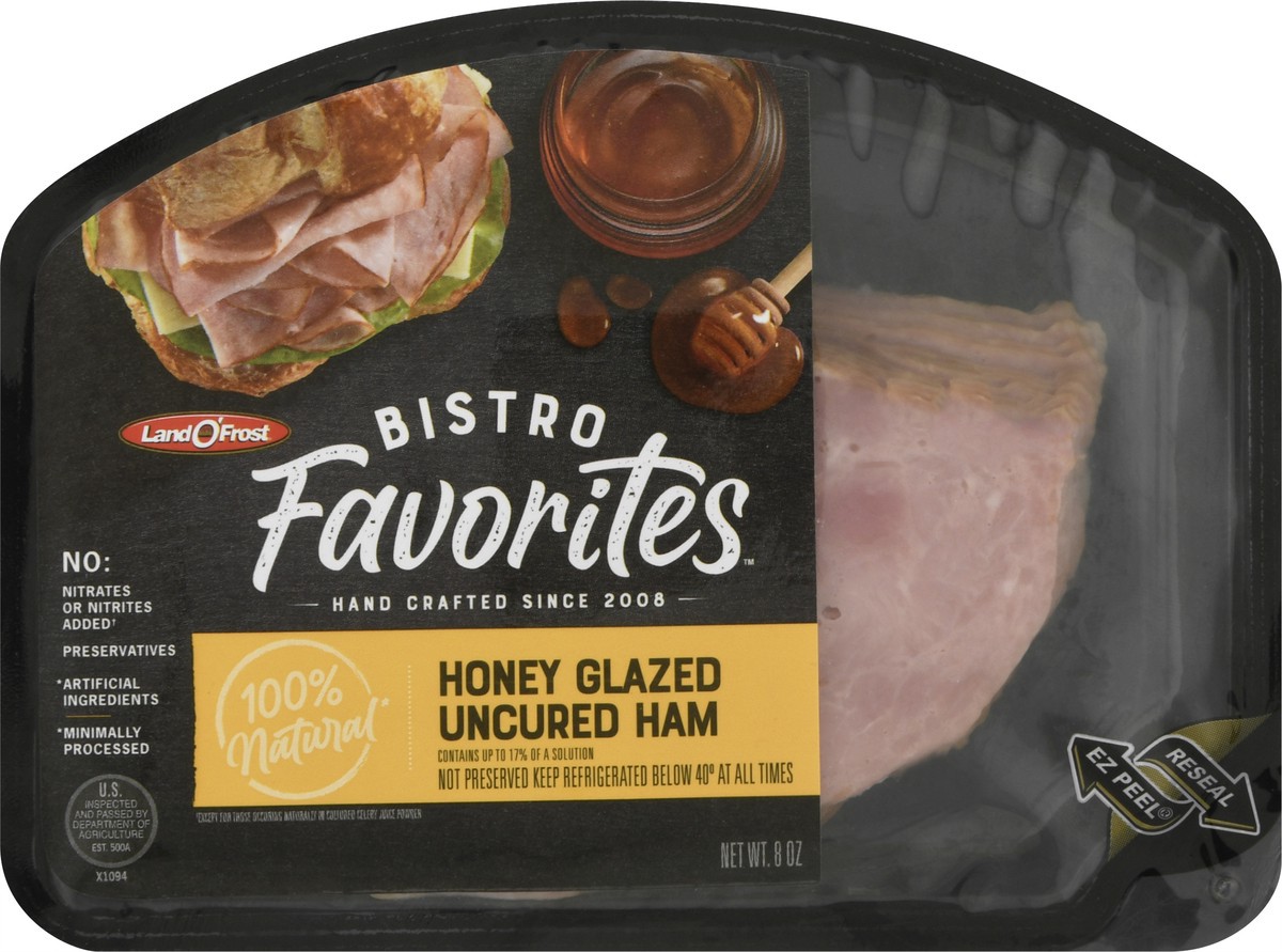 slide 3 of 13, Land O' Frost Bistro Favorites Honey Glazed Uncured Honey Glazed Ham 8 oz, 8 oz