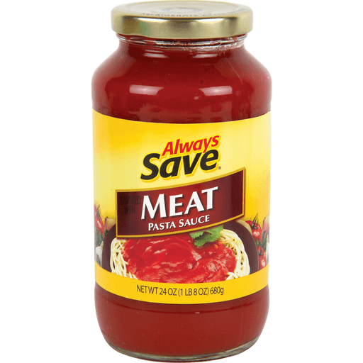 slide 1 of 1, Always Save Spaghetti Sauce with Meat, 24 oz