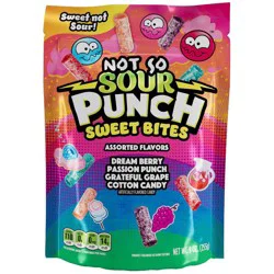 Sour Punch Sweet Bites Chewy Candy Assorted Resealable Bag - 9 oz