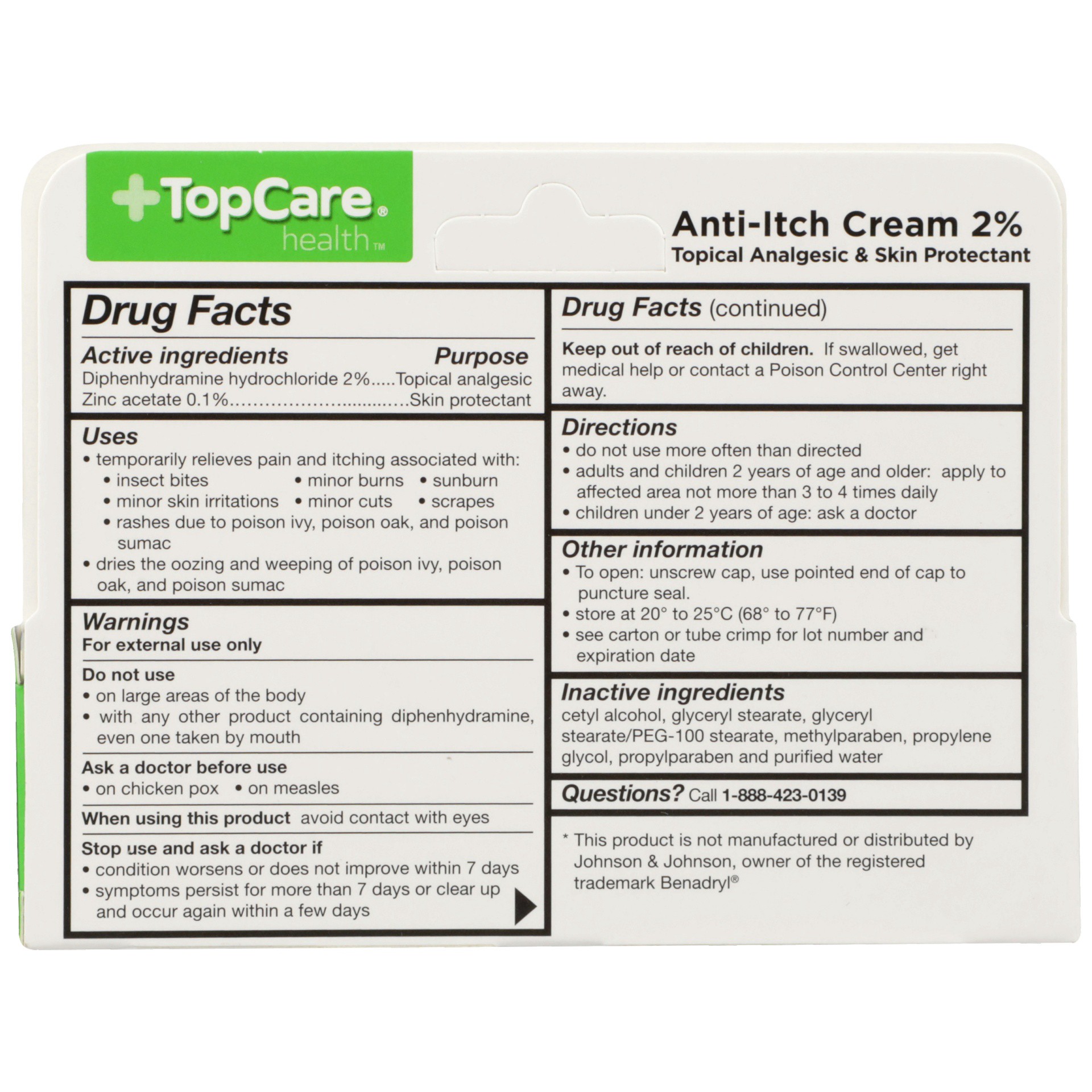 slide 2 of 6, TopCare Anti Itch Cream 2%, 1 oz