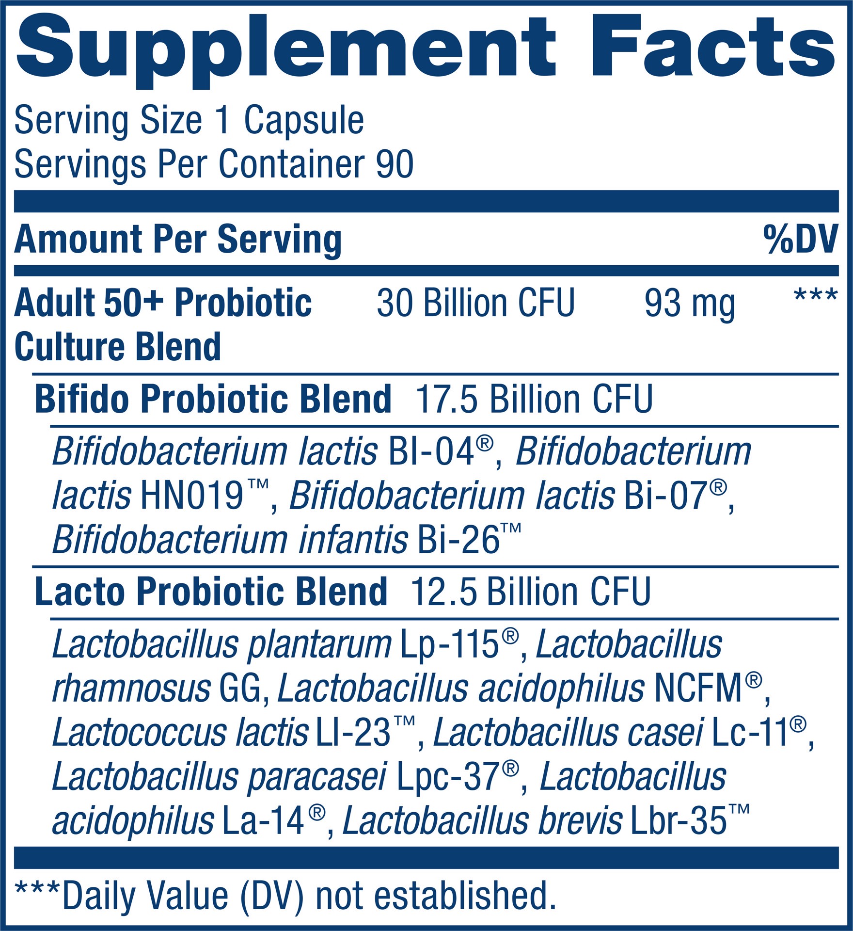 slide 5 of 5, Renew Life Probiotic Adult 50 Plus Supplement, 90 Vegetarian Probiotic Capsules, 30 Billion CFU, 90 ct