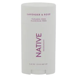 Native Aluminum Free Deodorant For Women, 72 Hour Solid Deodorant Stick, Lavender & Rose, 2.65oz