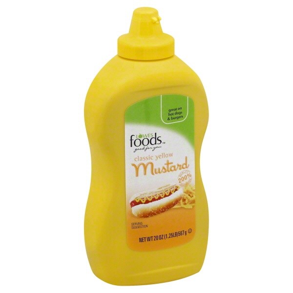 slide 1 of 1, Lowes Foods Mustard, 20 oz