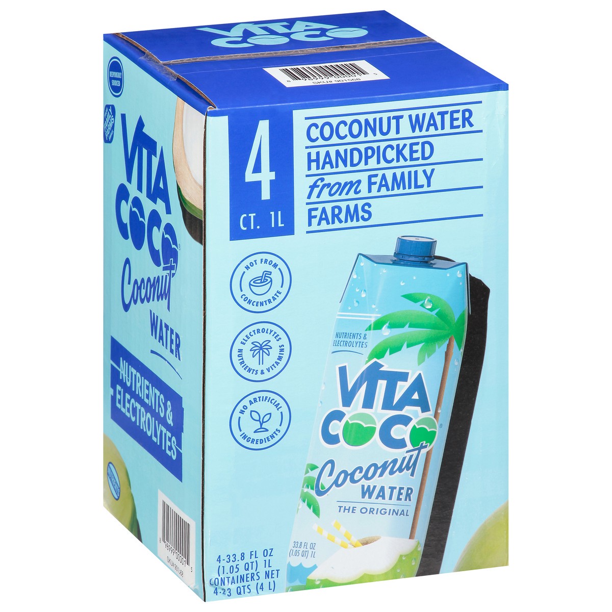 slide 9 of 9, Vita Coco The Original Coconut Water 4 Containers - 33.8 fl oz, 4 ct