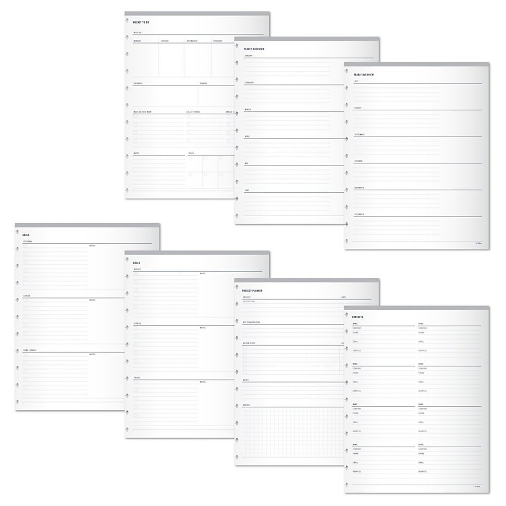 slide 1 of 1, TUL Limited Edition Custom Note-Taking System Discbound Organization Inserts, Letter Size (8-1/2'' X 11''), White, Pack Of 50 Inserts, 50 ct