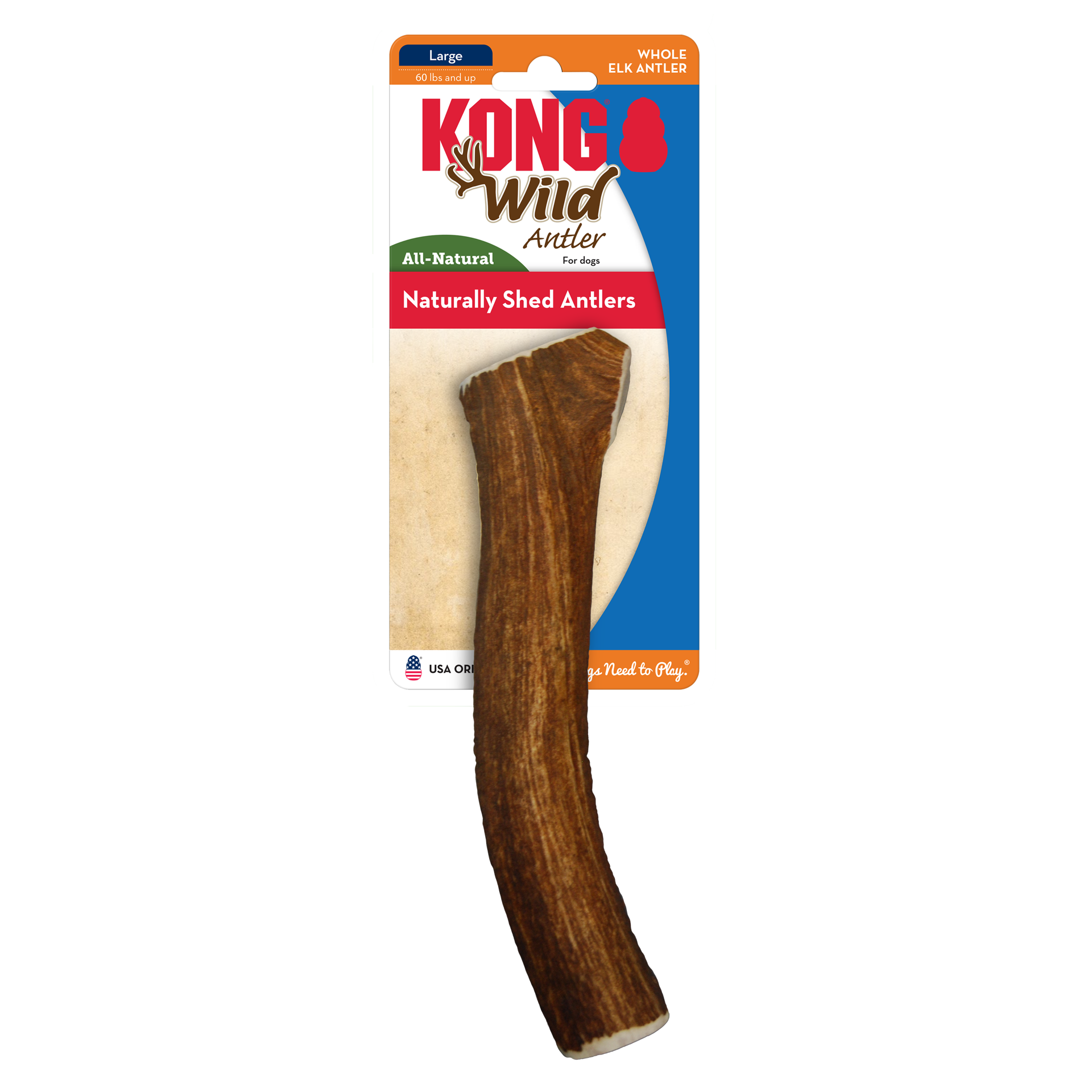 slide 2 of 3, KONG Wild Antler Whole Lg, LG