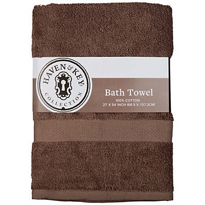 slide 1 of 1, Haven & Key Bath Towel Gray, 1 ct