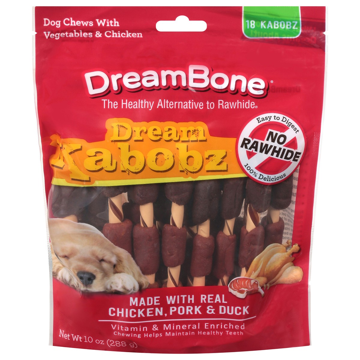 slide 1 of 14, DreamBone Dream Kabobz Dog Chews with Vegetable & Chicken - 18 Each, 18 ct