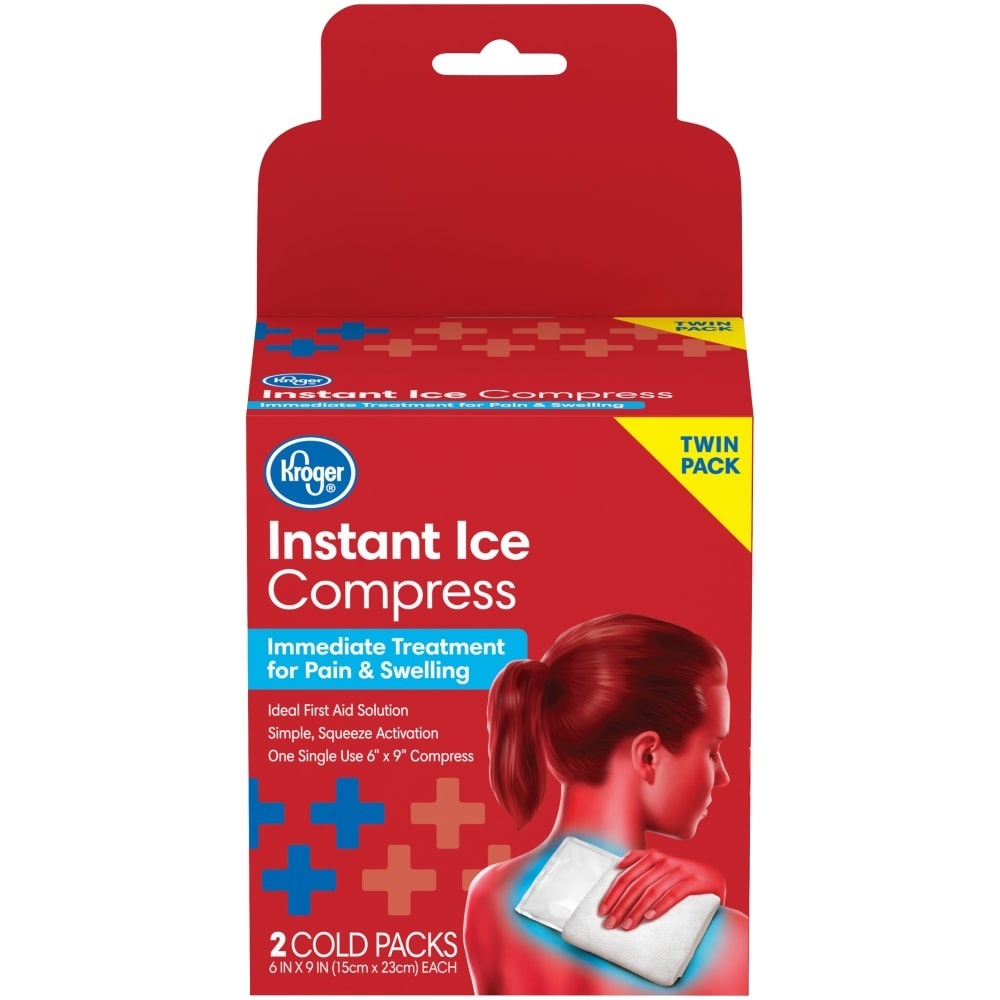 slide 1 of 1, Kroger Instant Ice Compress Twin Pack, 2 ct