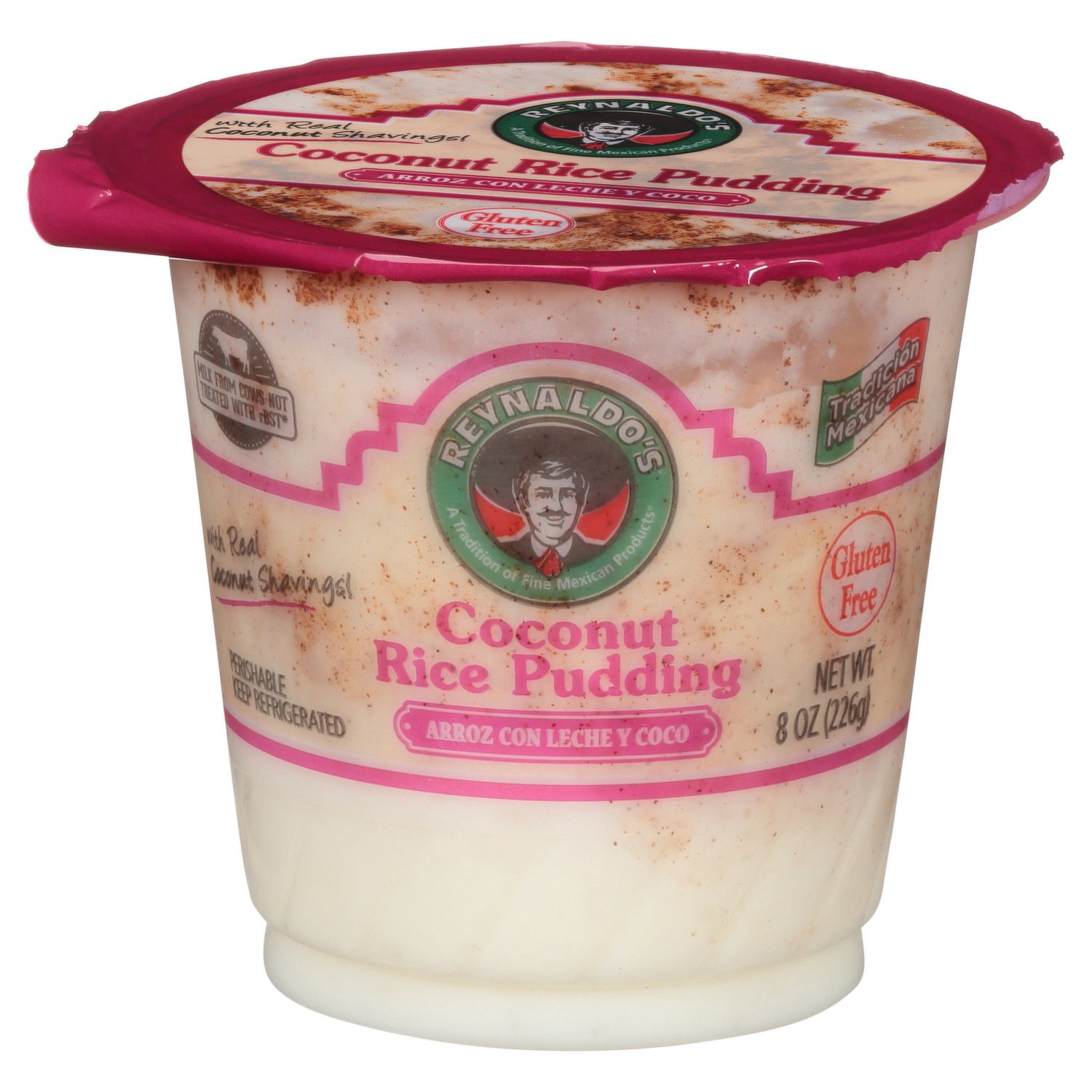 slide 1 of 1, Reynaldo's Cocnt Rice Pudding, 8 oz