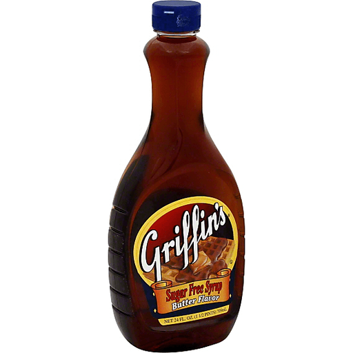 slide 1 of 1, Griffin's Sugar Free Butter Flavor Syrup, 24 oz