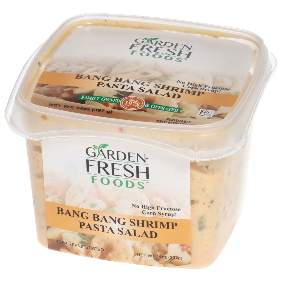 slide 8 of 13, Garden-Fresh Foods Bang Band Shrimp Pasta Salad 14 oz, 14 oz