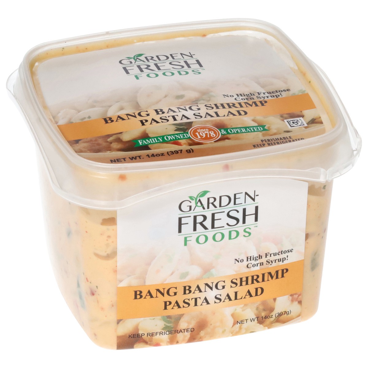 slide 10 of 13, Garden-Fresh Foods Bang Band Shrimp Pasta Salad 14 oz, 14 oz