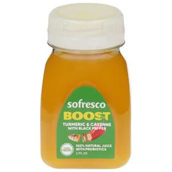 Sofresco Boost Turmeric Cayenne & Black Pepper Juice with Live Cultures - 3.7 fl oz