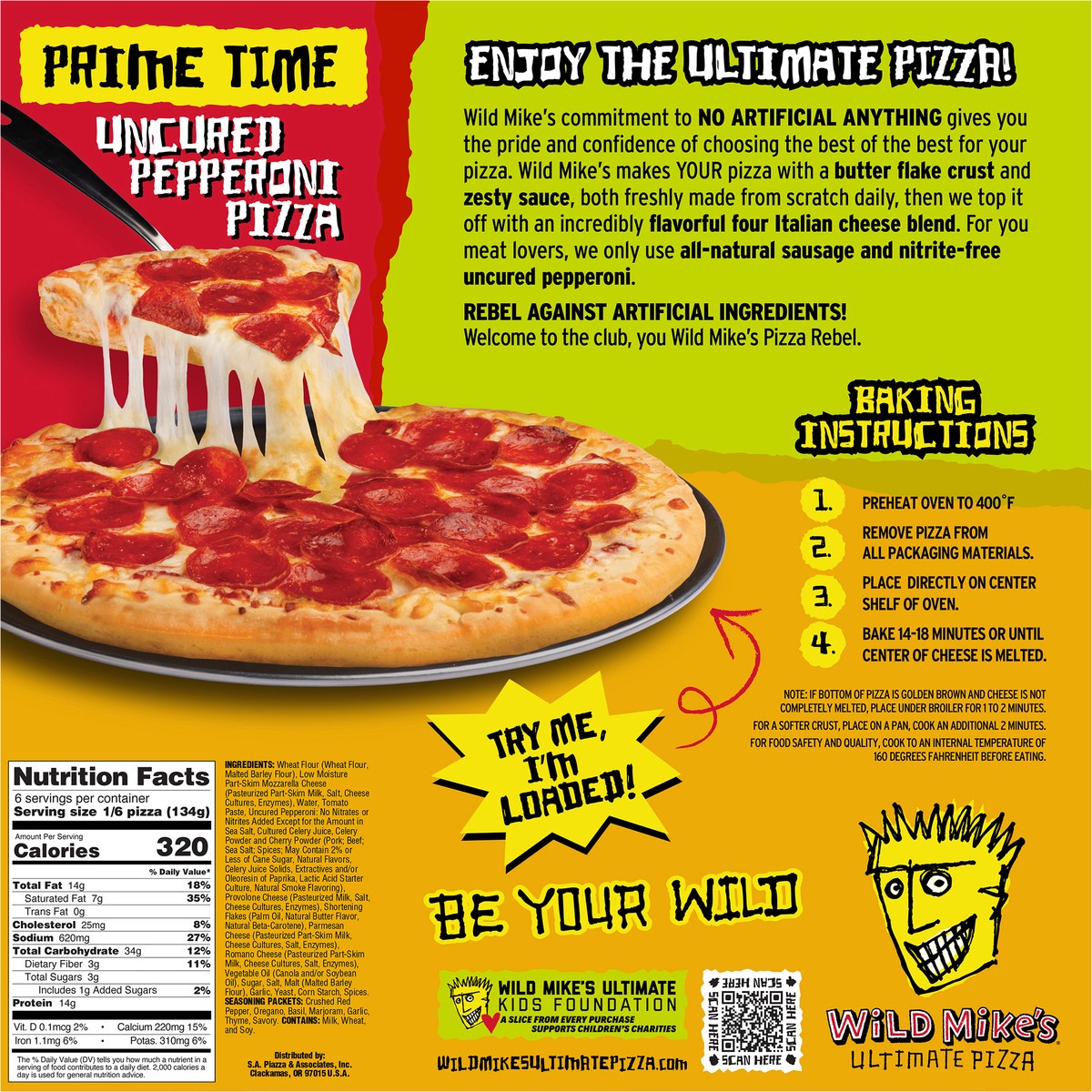 slide 10 of 15, Wild Mike's Prime Time Pepperoni Pizza, 28.08 oz