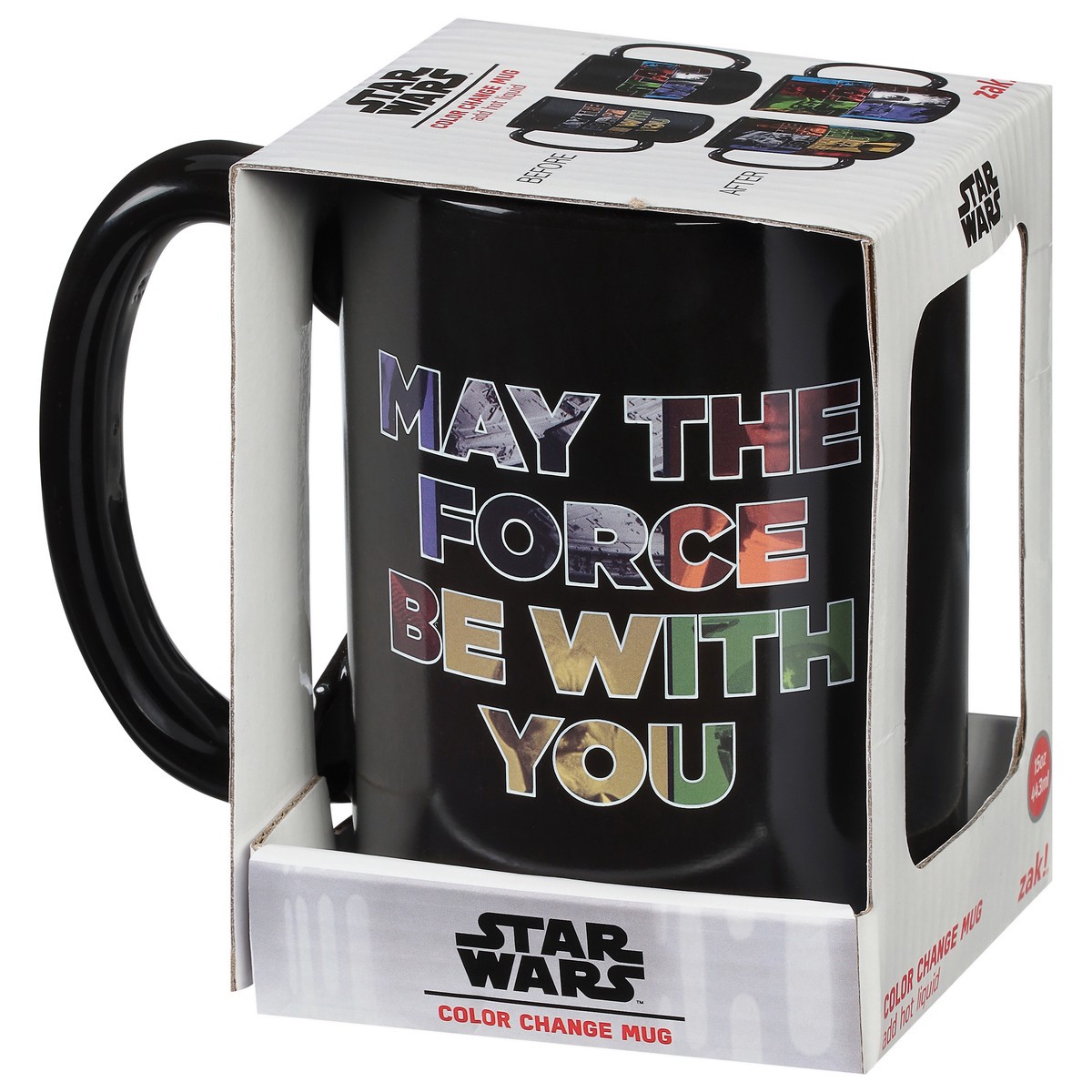 Zak! Star Wars Color Change Mug 15 oz Disney May The Force Be With You New
