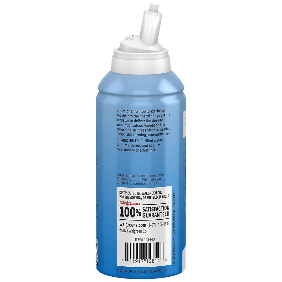 slide 5 of 5, Walgreens Sterile Saline Nasal Mist, 4.25 fl oz