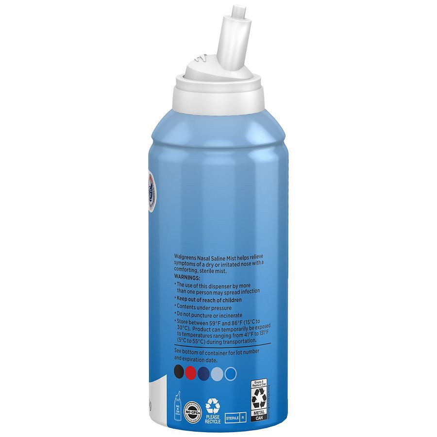 slide 2 of 5, Walgreens Sterile Saline Nasal Mist, 4.25 fl oz