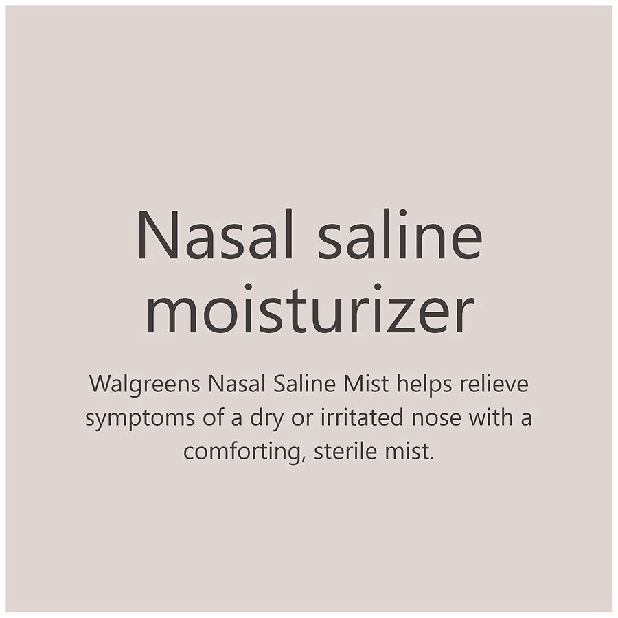 slide 3 of 5, Walgreens Sterile Saline Nasal Mist, 4.25 fl oz