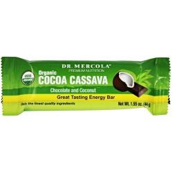 slide 1 of 1, Dr. Mercola Organic Cocoa Cassava Snack Bar, 1 ct