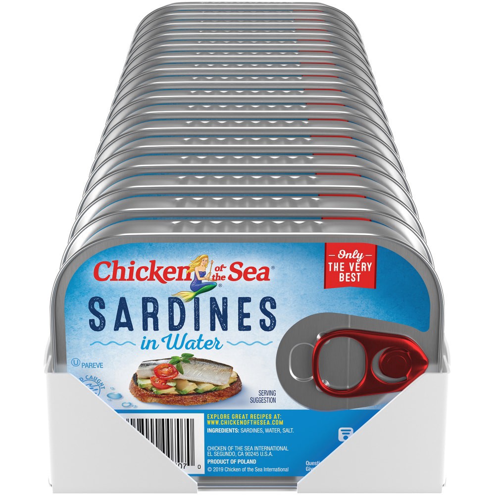 slide 2 of 2, Chicken of the Sea Wild-Caught Sardines in Water Case Sale, 18 ct / 3.75 oz