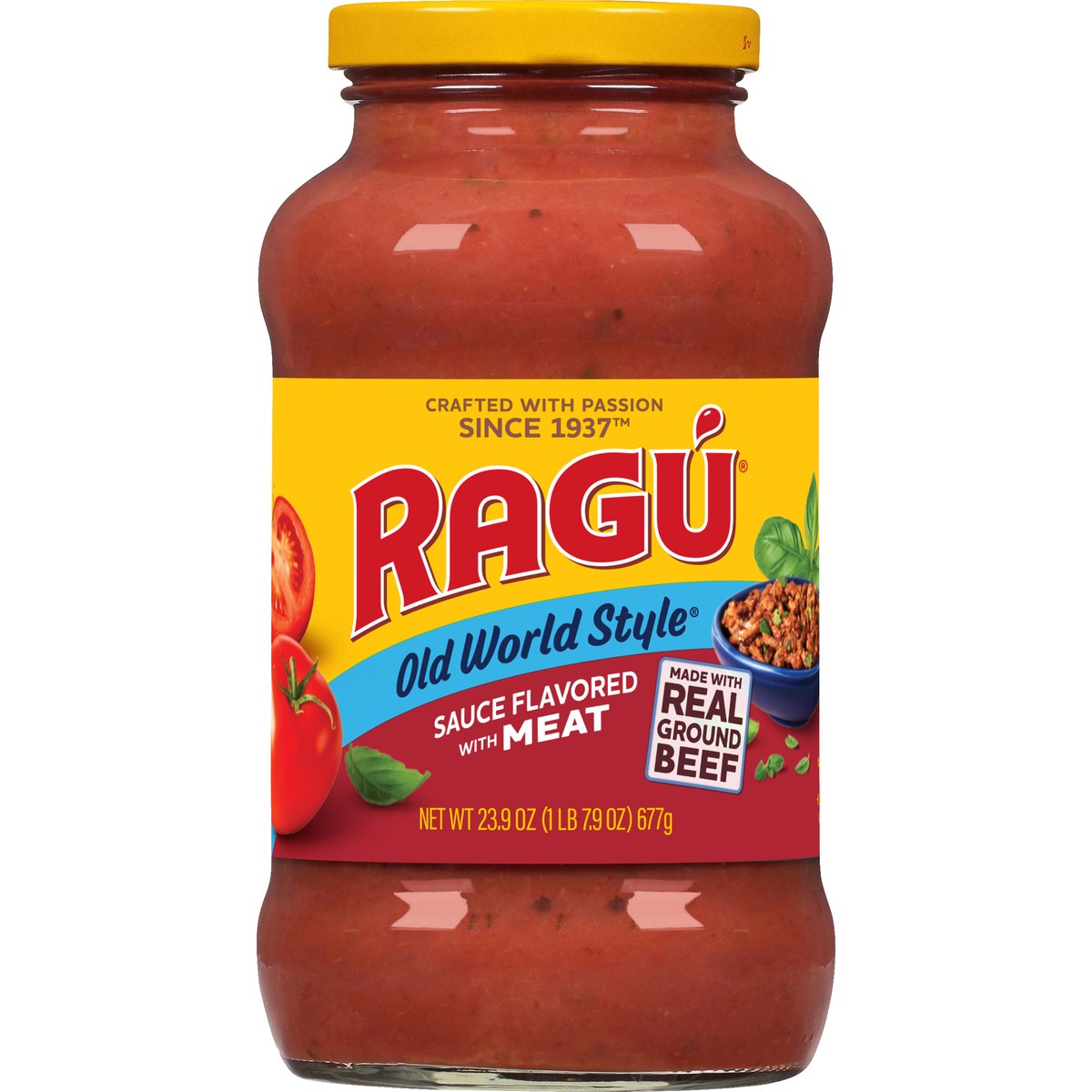 slide 1 of 9, Ragu Old World Style Meat Pasta Sauce, 24 oz., 23.9 oz